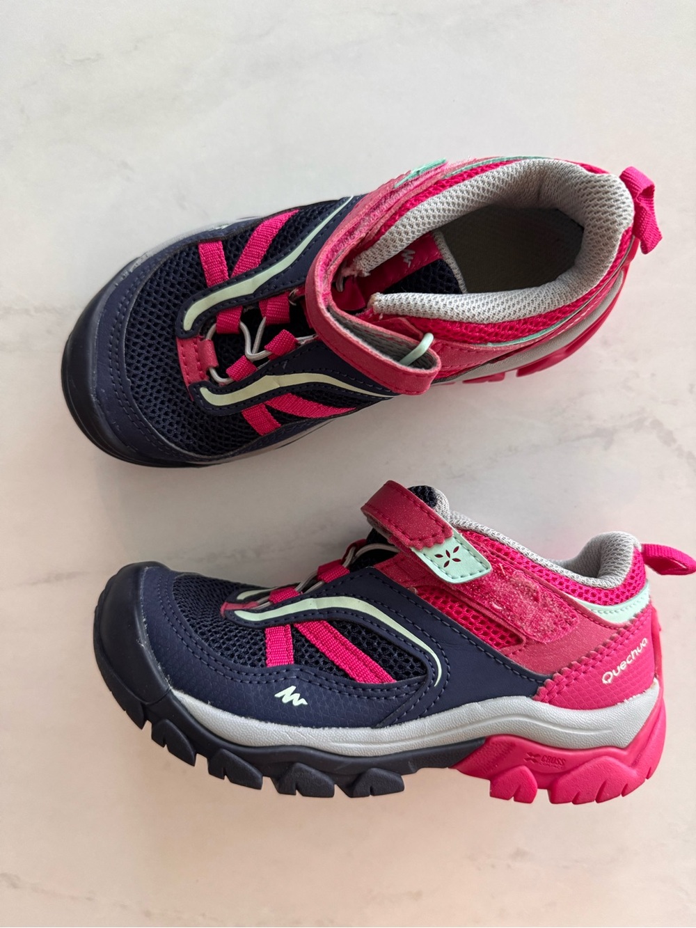 Quechua Kids' Navy and Pink Trail Sneakers size 12.5